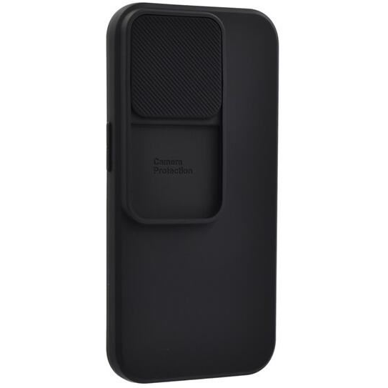 Gigapack Apple iPhone 14 Pro kameravédős szilikon tok matt fekete (GP-130578) (GP-130578)