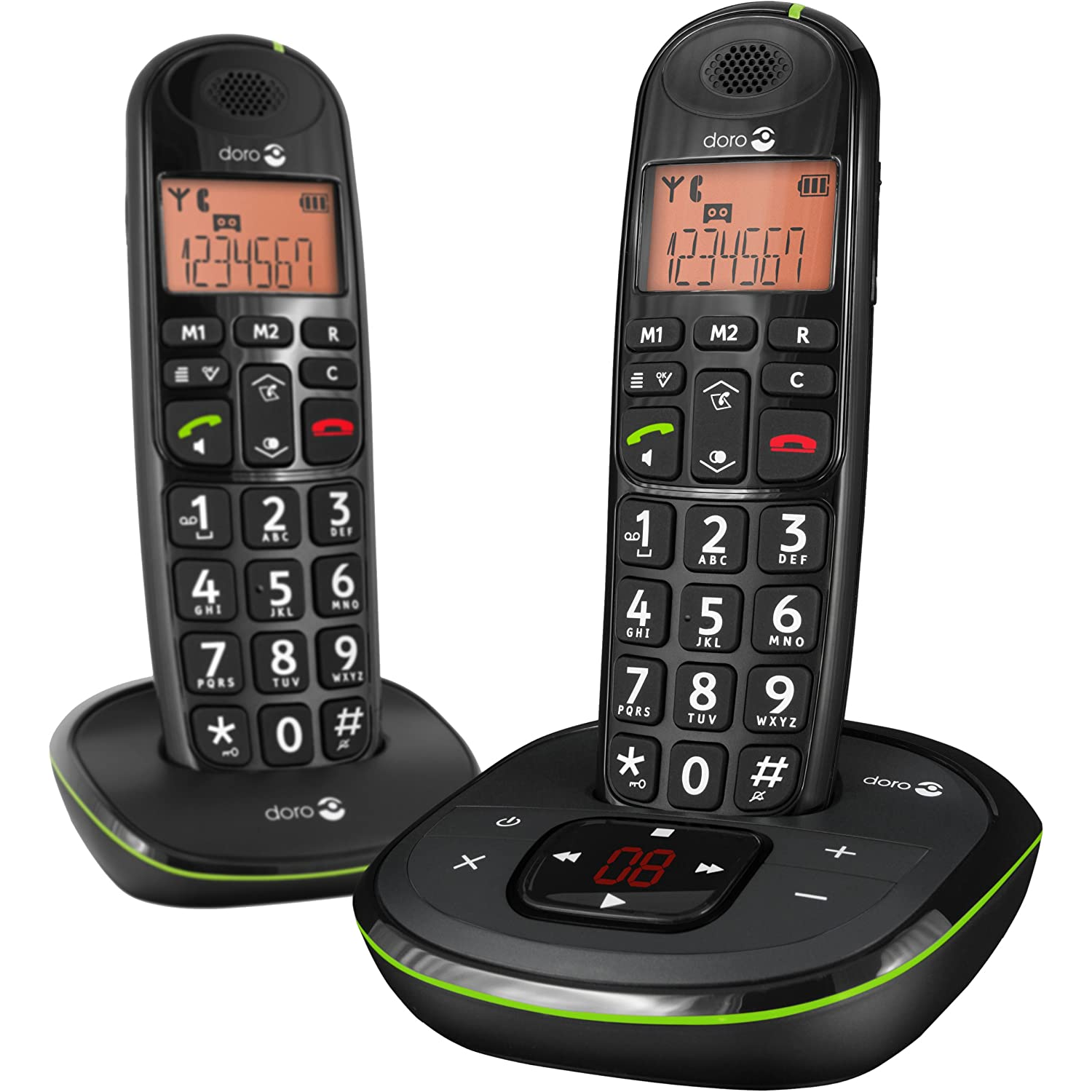 Doro PhoneEasy 105wr Duo Asztali telefon - Fekete (380104)