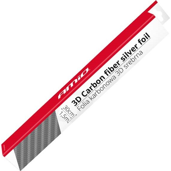 Karbon fólia ezüst 30x150cm