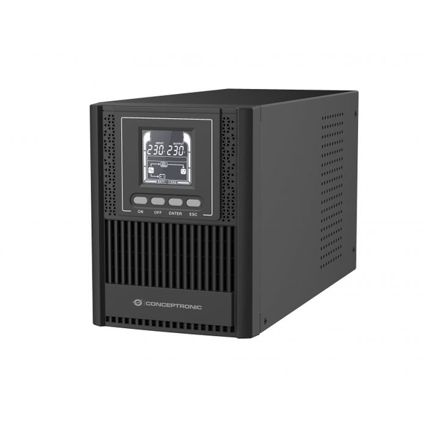 Conceptronic ZEUS52ES1K UPS-enhed Dobbeltkonvertering (online) 1 kVA 900 W 3 AC stikkontakt(er)