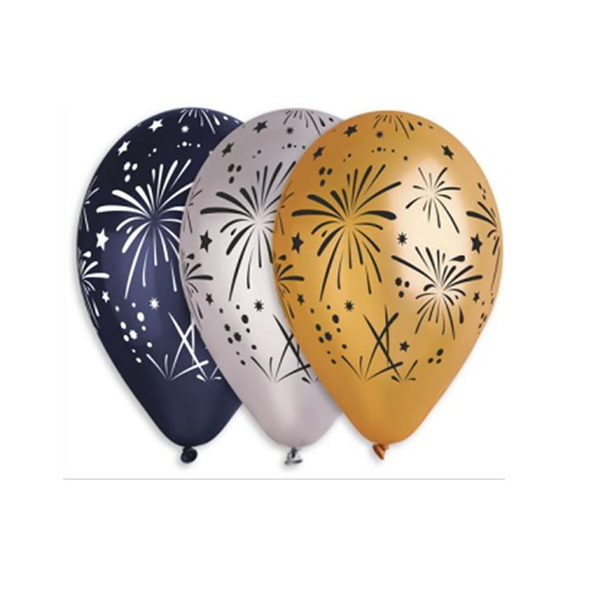 Léggömb tüzijátékos 3 szín (10 darabos)