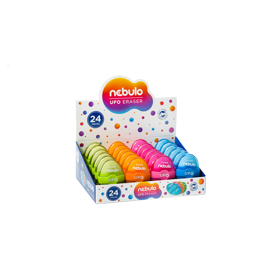 Nebulo: Ufo műanyag tokos radír ceruzához (ár/db) (UFO)