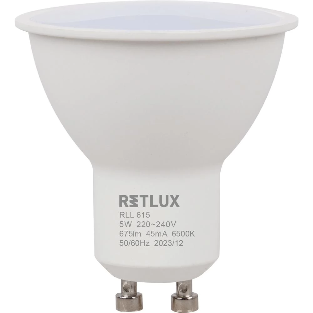 Retlux LED Spot izzó 5W 675lm 6500K GU10 - Hideg fehér (RLL 615)