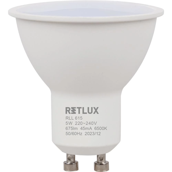 Retlux LED Spot izzó 5W 675lm 6500K GU10 - Hideg fehér
