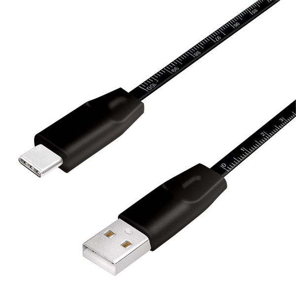 USB-C 2.0 (M) <--> USB-A (M) 1.00m LogiLink Zwart