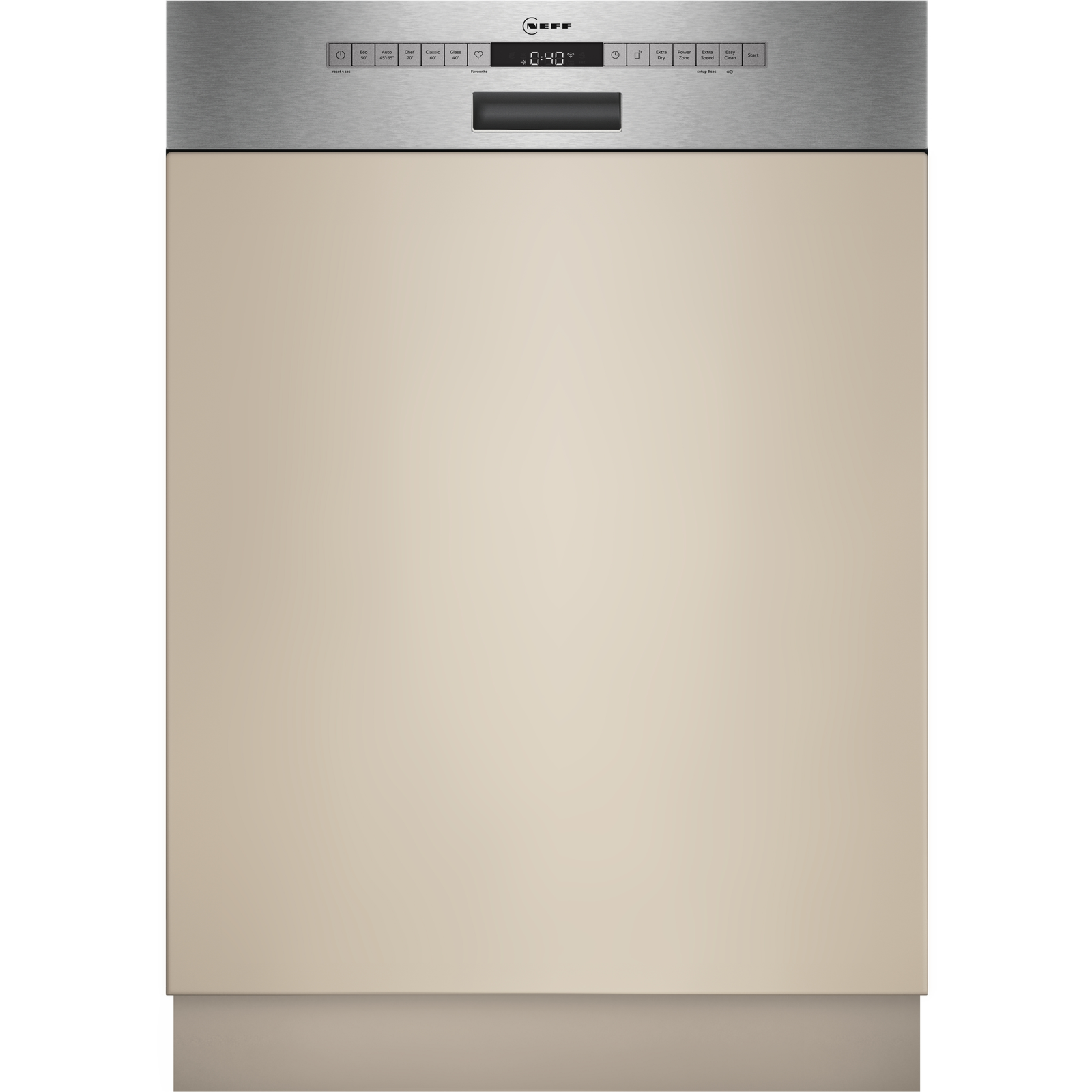 Neff S145ECS15E, Félig Beépíthető mosogatógép 60cm 14 teríték - Bézs (S145ECS15E)