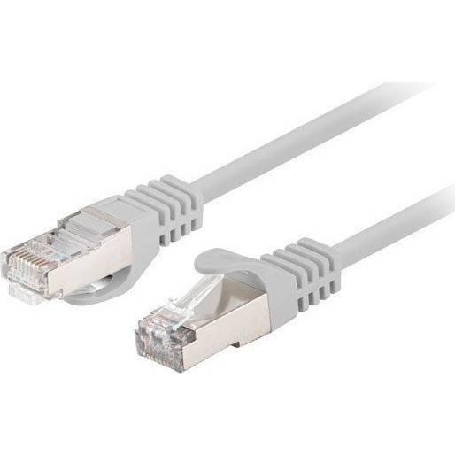 Мрежов кабел-patchcord CAT6 FTP, Lanberg 43614, 2 X RJ45, дължина 1m, AWG26, 10Gb/s-250MHz, мрежова връзка, ethernet, сив