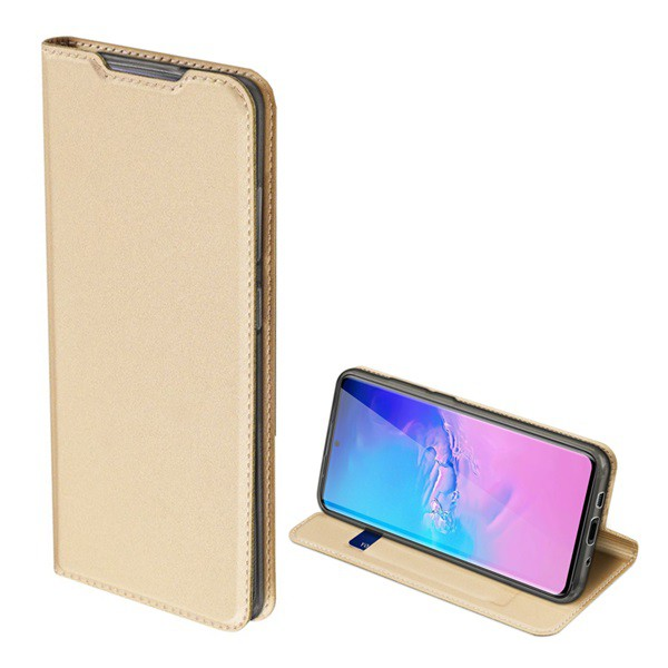 DUX DUCIS SKIN PRO tok álló, bőr hatású (FLIP, oldalra nyíló, bankkártya tartó, asztali tartó funkció) ARANY [Samsung Galaxy S20 Ultra 5G (SM-G988B)] (5996457928460)