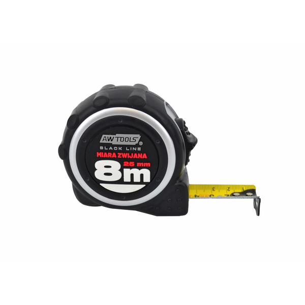 Рулетка, AwTools, Пластмаса, 8 м, Многоцветна