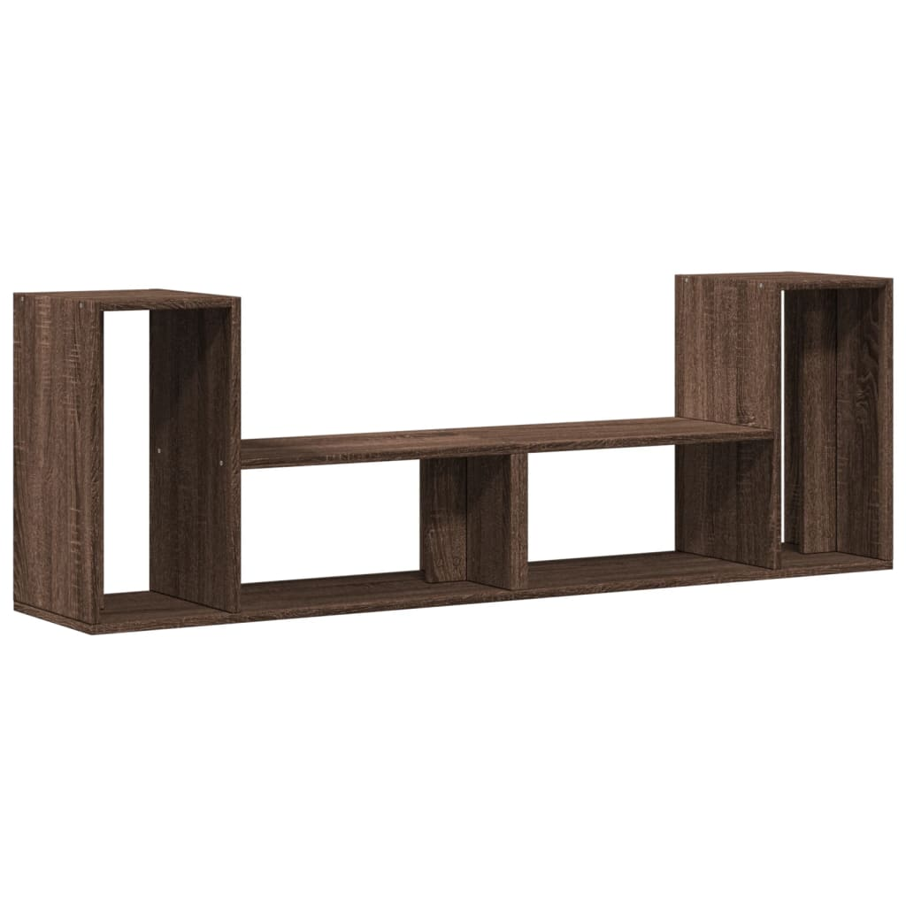 2 db barna tölgy színű szerelt fa TV-szekrény 75 x 30 x 50 cm (840792)