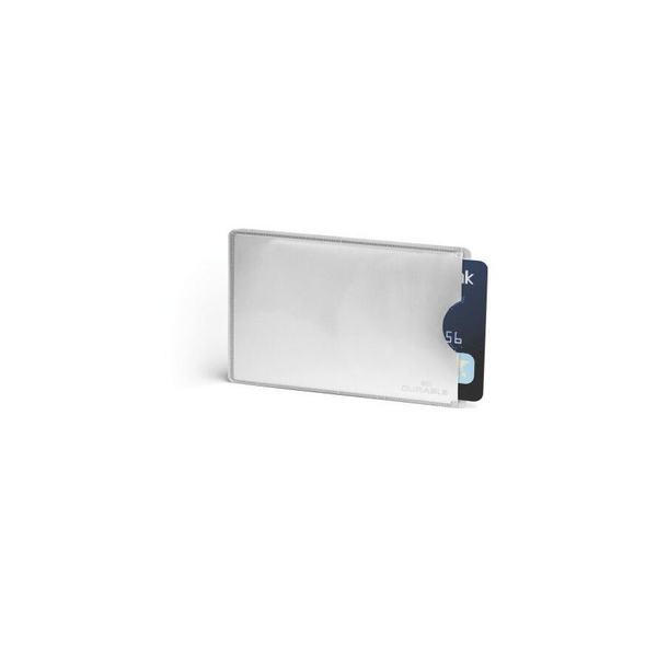 DURABLE Kreditkartenhülle RFID SECURE 10 Stück silber