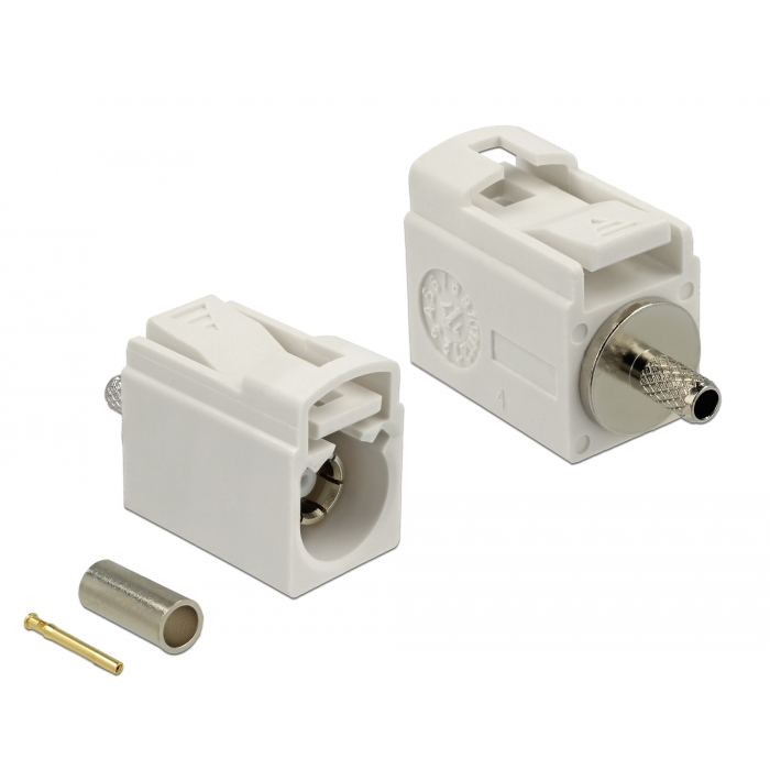 Delock FAKRA B 21 mm (rövid) anya a krimpeléshez (89700) (89700)