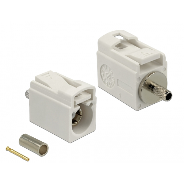 Delock FAKRA B 21 mm (rövid) anya a krimpeléshez (89700)