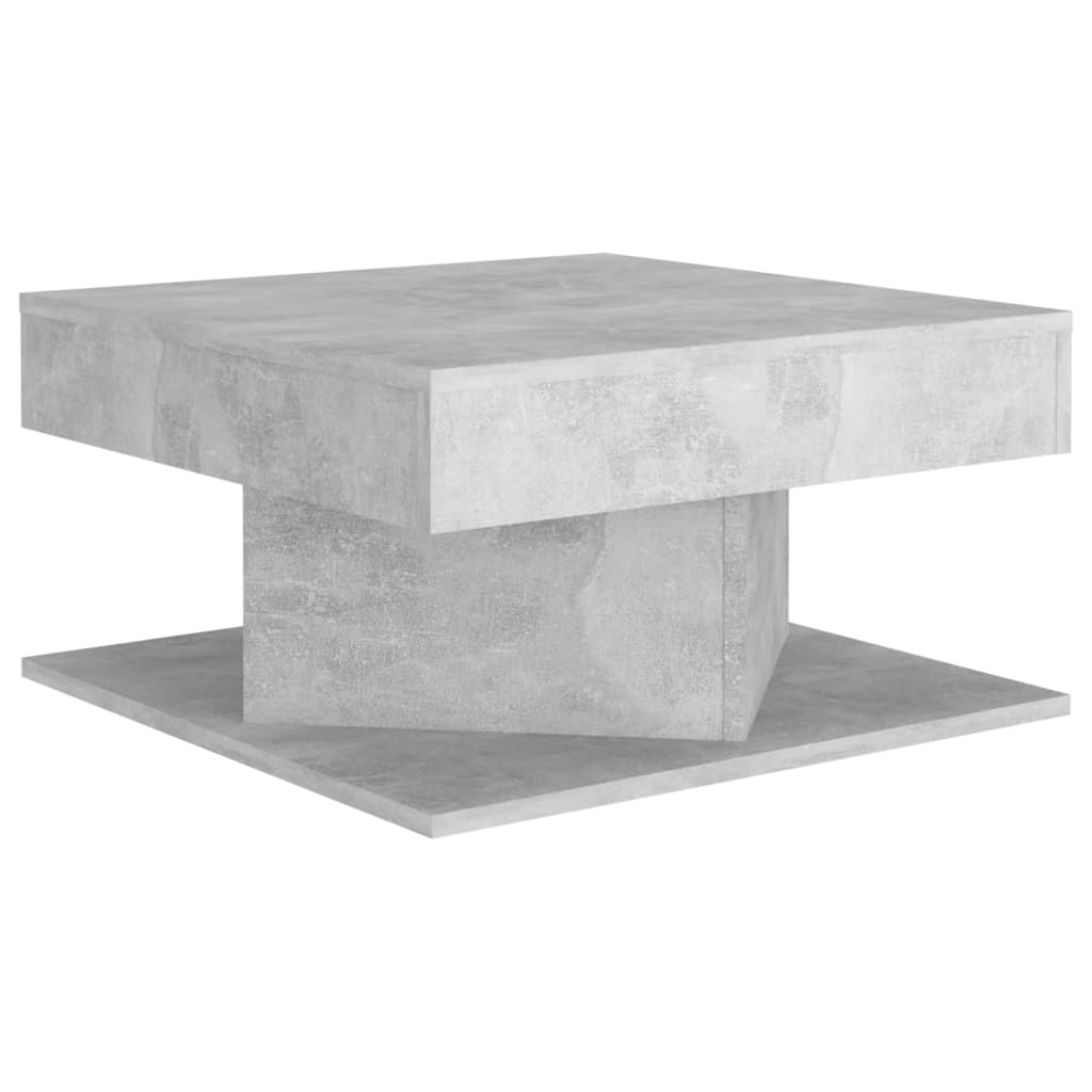 betonszürke forgácslap dohányzóasztal 57 x 57 x 30 cm (808372)