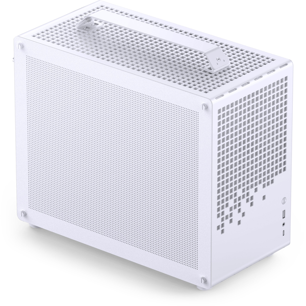 Jonsplus Z20 Mesh PC-Gehuse, Mini Tower, Micro-ATX, mit Tragegriff - wei