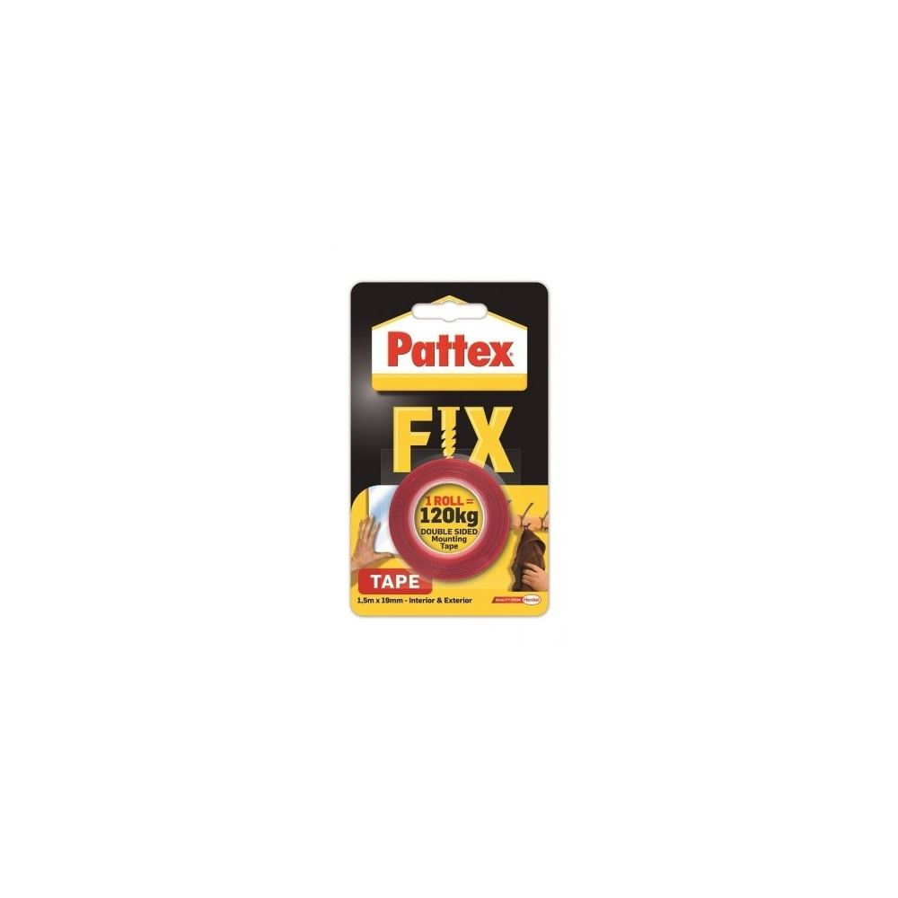 Patex Fix 120 kg kétoldalas ragasztószalag 19mmx1,5m (1486524) (Pattex1486524)