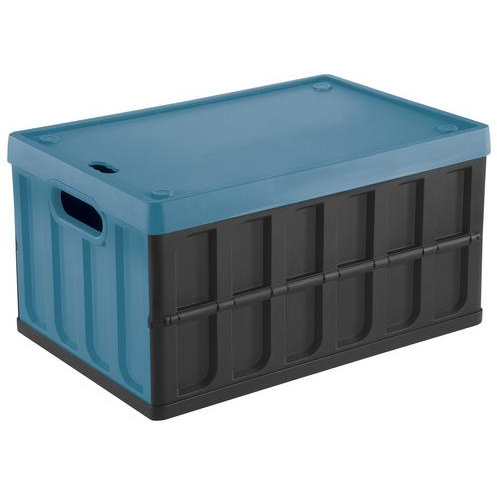 Tontarelli - összecsukható, 46l + fedél, fekete/kék (8009404219805)