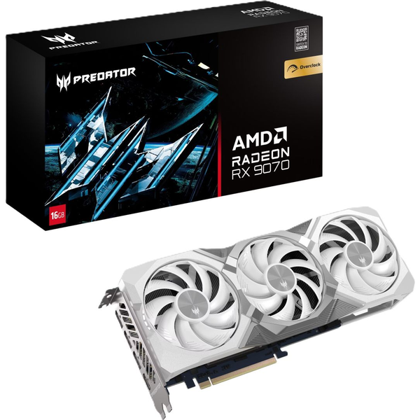 Acer Predator BiFrost Radeon RX 9070 OC 16GB White edition AMD GDDR6