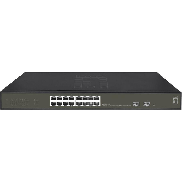 LevelOne GES-2118P netværksswitch Administreret L2 Gigabit Ethernet (10/100/1000) Strøm over Ethernet (PoE) Sort