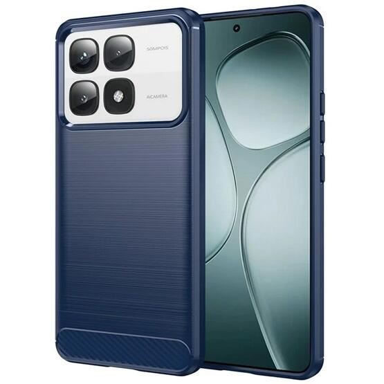 Gigapack Xiaomi 14T Pro szálcsiszolt, karbon mintás tok sötétkék (GP-163100) (GP-163100)