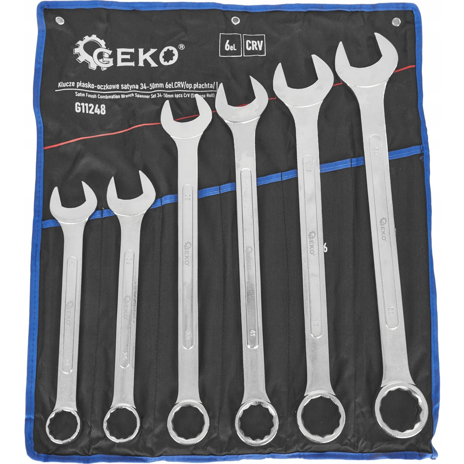 Geko G11248 6 Darabos Csillag-Villáskulcs Készlet 34-50mm CRV (G11248)