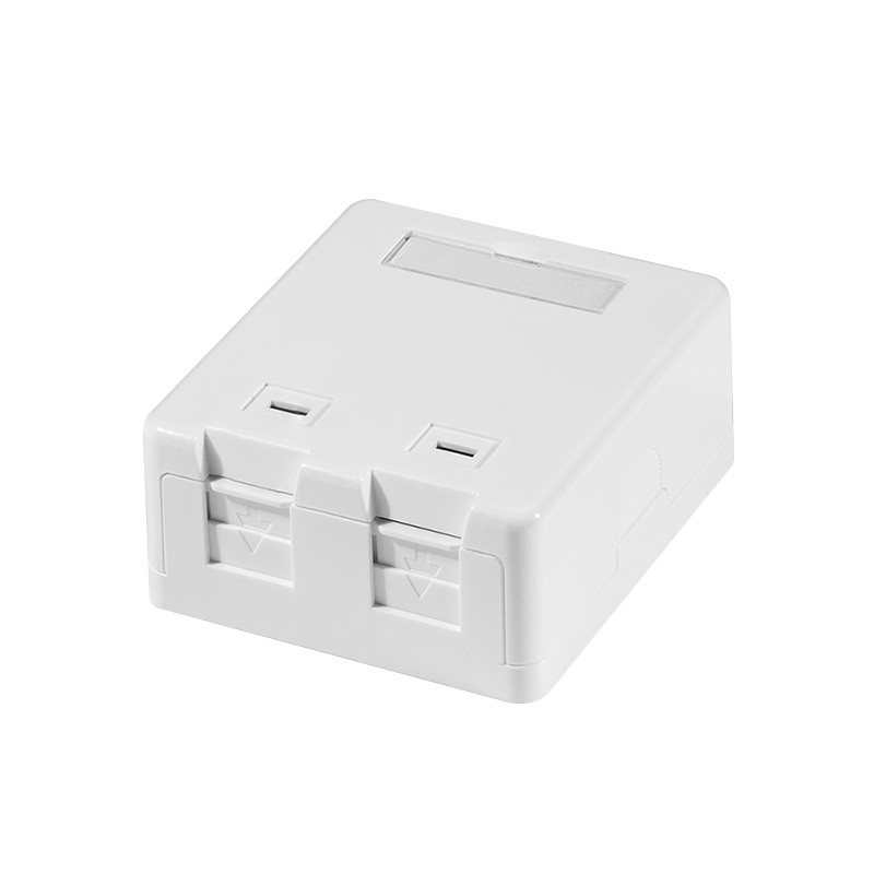 Logilink Felületre szerelhető doboz 2 Keystone aljzathoz, rugós redőnnyel (NK4080) (NK4080)