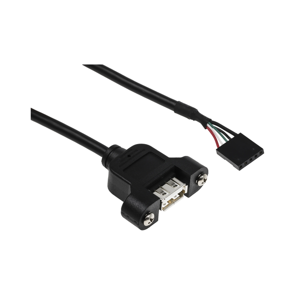 StarTech.com 30 cm Inbouwpaneel USB Kabel - USB A naar Moederbord Aansluitkabel F/F cavo USB 0,3 m Nero