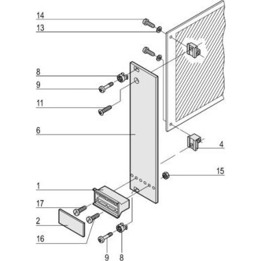 Комплект вложки, SCHROFF, С трапецовидна дръжка, Неекранирани, Сиви, 3 HU, 10 HP