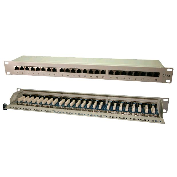 LogiLink NP0040 CAT6 Patch Panel 24-Port szürke fully shielded (NP0040)