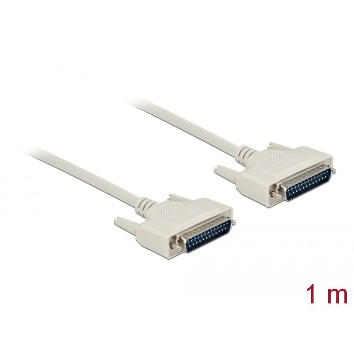 Delock D-Sub 25-ös soros kábel, dugó-dugó 1m (84172) (DE84172)