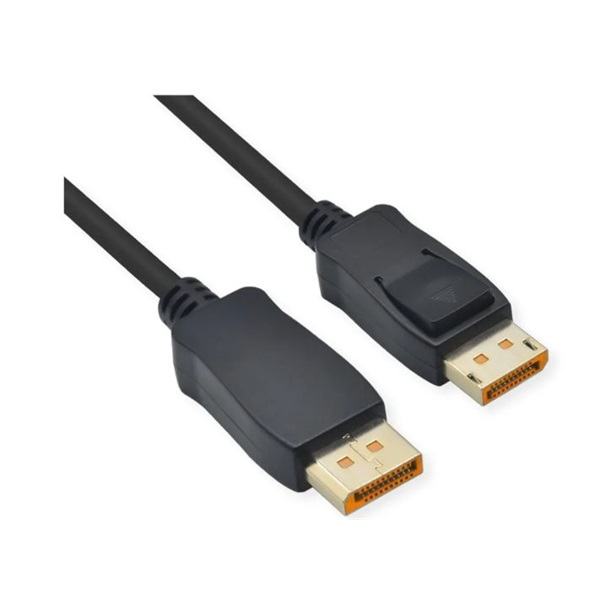 Roline Kábel DisplayPort 2.1 DP - DP, 10k@60Hz, HDR, 54Gbit/s, UHBR13.5, M/M,  2m, fekete (11.04.6022-10)
