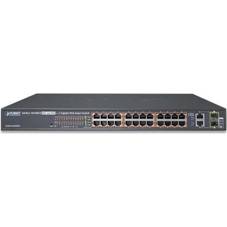 PLANET FGSW-2624HPS4 hálózati kapcsoló Vezérelt L2/L4 Gigabit Ethernet (10/100/1000) Ethernet-áramellátás (PoE) támogatása 1U Kék (FGSW-2624HPS4)