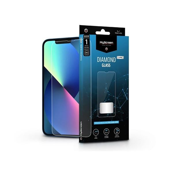 MyScreen Protector Diamond Glass Lite Full Glue Apple iPhone 13/13 Pro edzett üveg kijelzővédő fólia (LA-1992) (LA-1992)