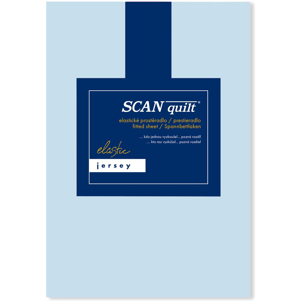 SCANquilt JERSEY ELASTIC LYCRA lepedő, világoskék, 160×200 cm (33506)