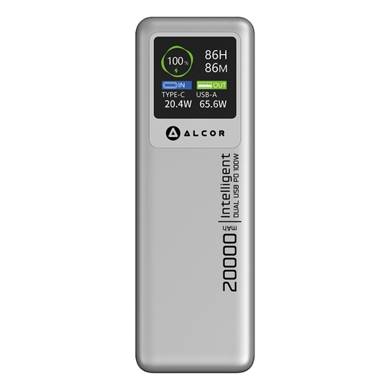 Външна батерия Alcor SK10P 20 000 mAh — SK10PGREY, сива