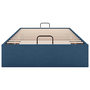 Ottomán ágykeret matrac nélkül kék 100x200 cm anyagból