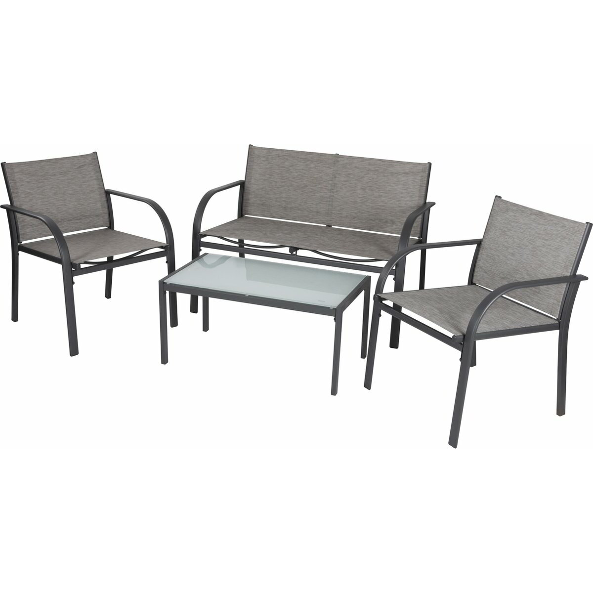 Lifetime Garden 19497 Paris Lounge Rattan Kerti bútor szett 4 darabos - Szürke (19497)