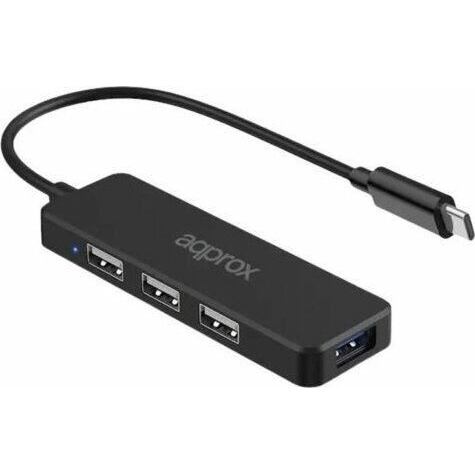 Approx 4 portos USB Hub fekete (APPC48V2)