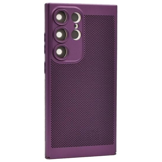 Gigapack Samsung Galaxy S24 Ultra (SM-S928) légáteresztő, lyukacsos műanyag tok lila (GP-151545) (GP-151545)