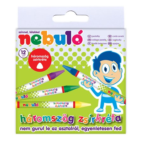 Nebuló háromszögletű Zsírkréta 12 darabos (NZSK-TR-12)