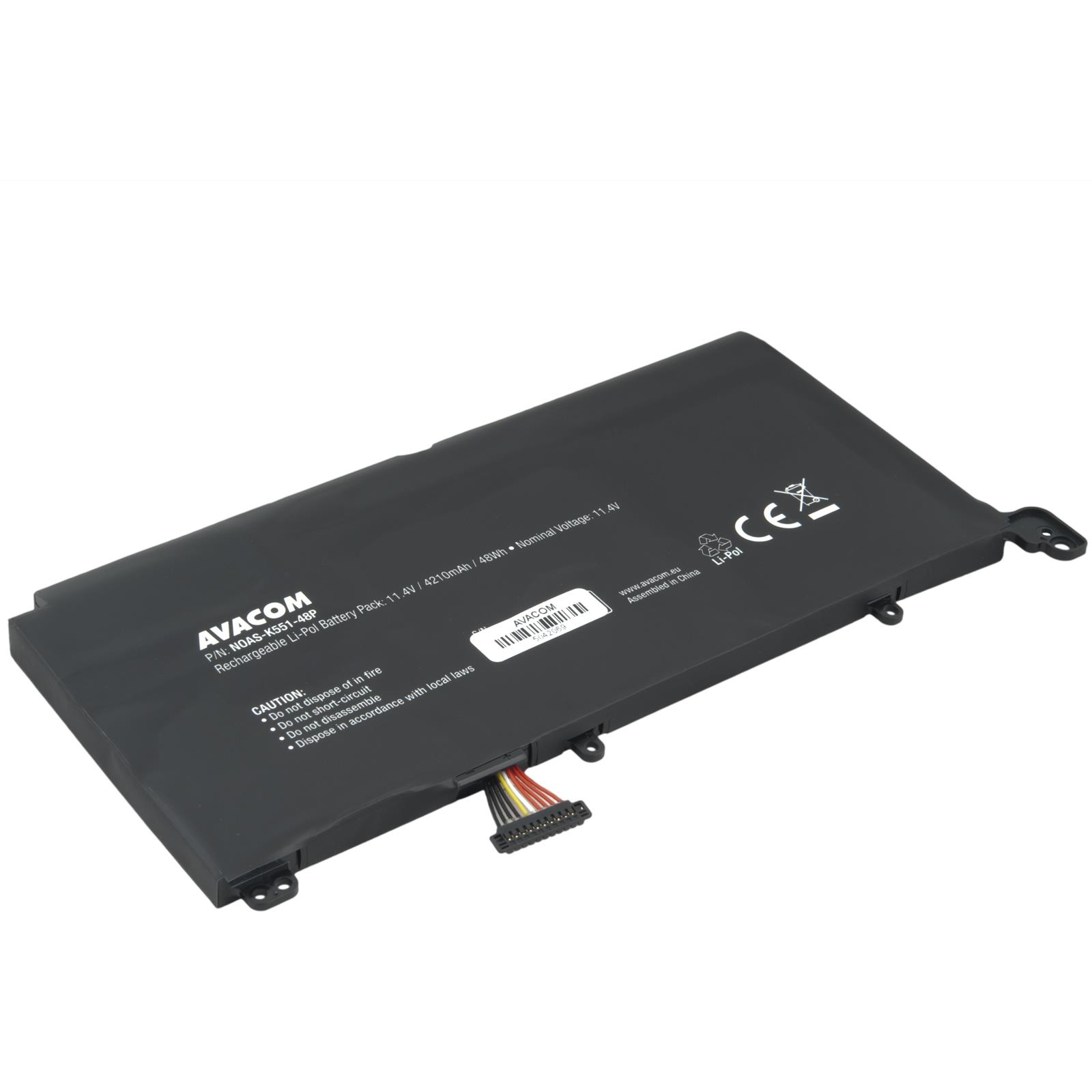 AVACOM Asus S551LA S551LB S551LN K551 Li-Pol 11,4V 4210mAh 48Wh (NOAS-K551-48P)