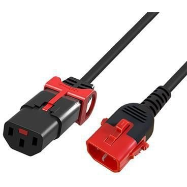 Microconnect MC-DUALC13C14S-1 Stromkabel Schwarz 1 m C13-Koppler C14-Koppler