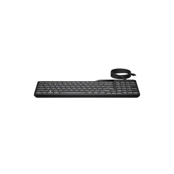 HP 400 Backlit Wired Keyboard tastatur Hjem USB Sort