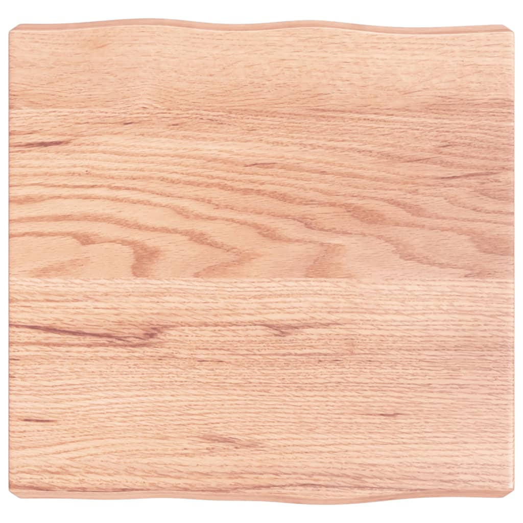világosbarna asztallap 40x40x(2-6) cm kezelt tömör élőszegélyes (363928)