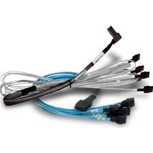 Broadcom LSI internal U.3 cable 1.0m SlimLine x8 to 2xMini-SAS HD SAS conn.