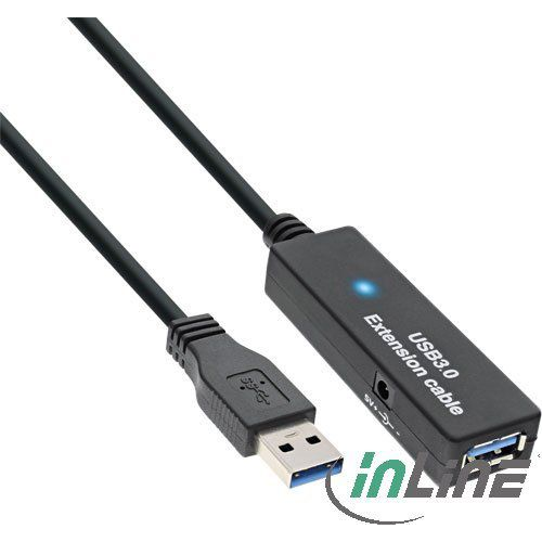 InLine 35657 cavo USB USB 3.2 Gen 1 (3.1 Gen 1) 20 m USB A Nero