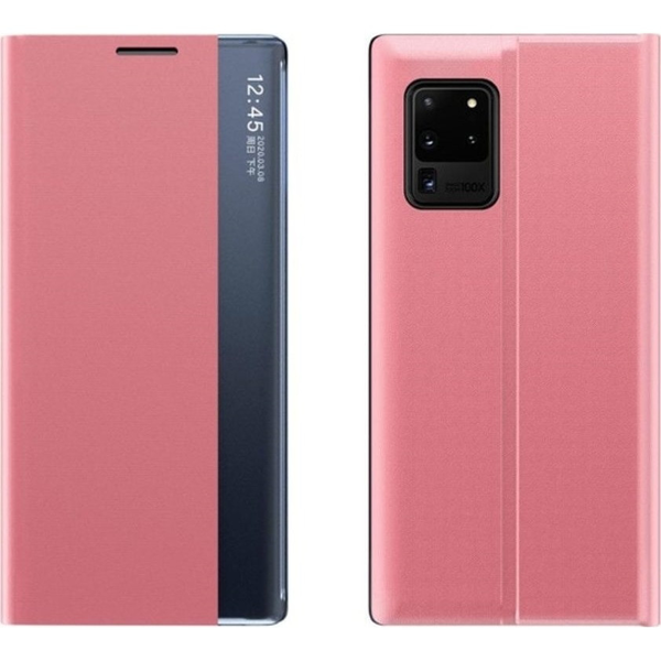 Huawei Mate 20, калъф със странично отваряне, стойка, индикатор за повикване, тънка лента, Wooze Look Inside, розов (107679)