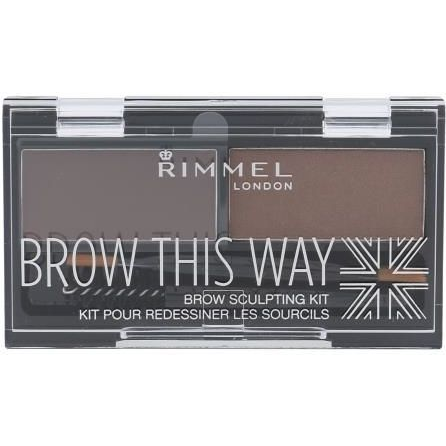 RIMMEL LONDON Eyebrow Palette Brow this way 002 Medium Brown, 1,1g