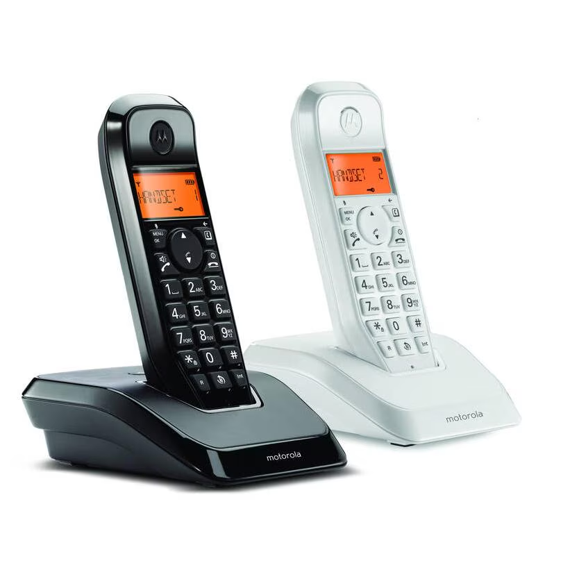 Motorola S1202 Duo Wireless Asztali telefon - Fehér / Fekete (C69000D48O2AES/SW)