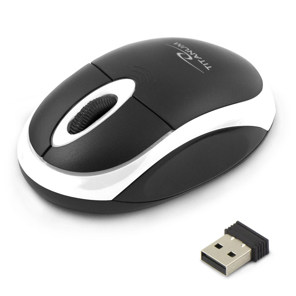 Mouse wireless Esperanza TM116W Titanum Vulture 1000 DPI - Negru/Alb